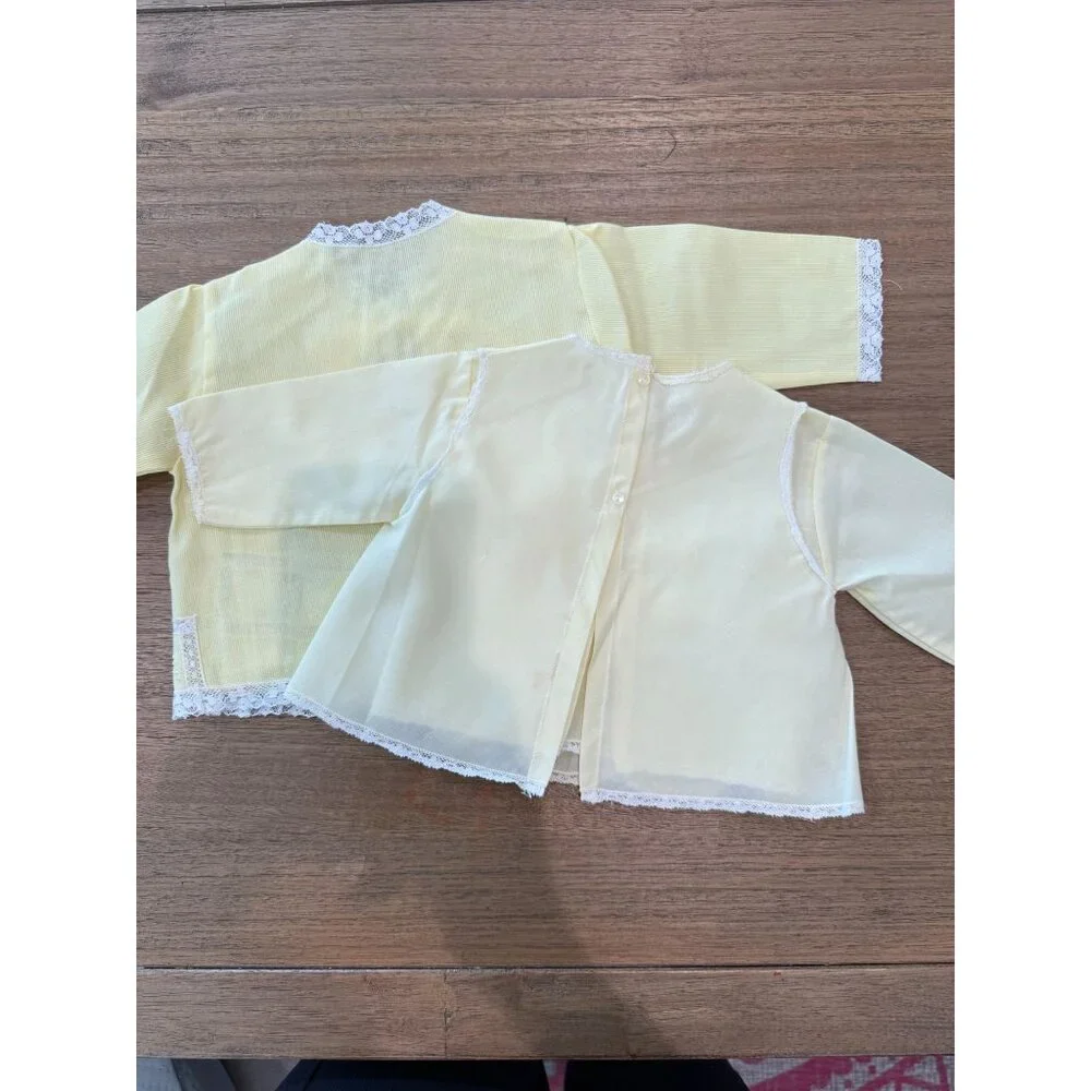 Vintage 70's Handmade Baby Christening Jacket/top w/ blanket.
